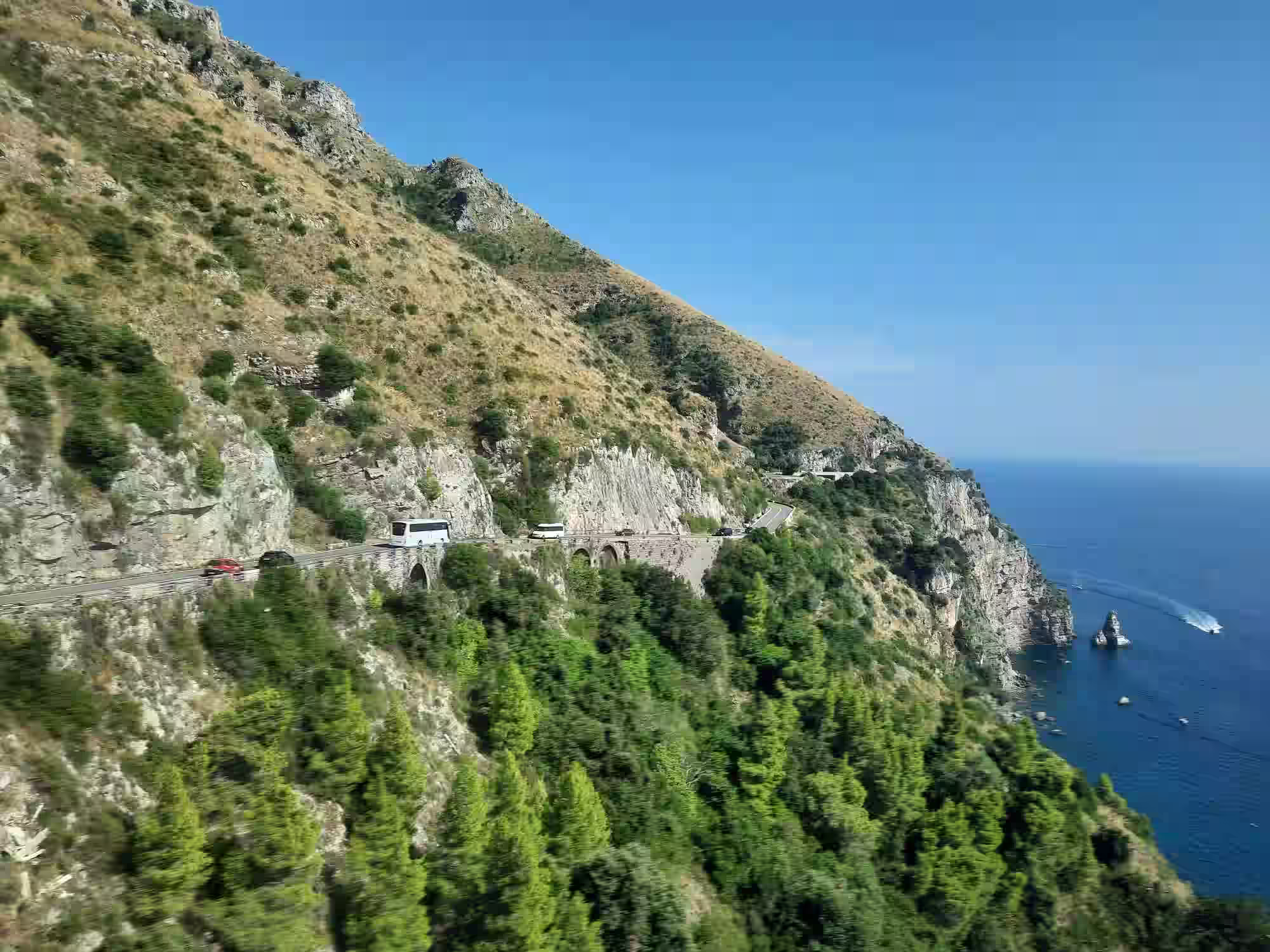 Road at the foot of Mount Vesuvius